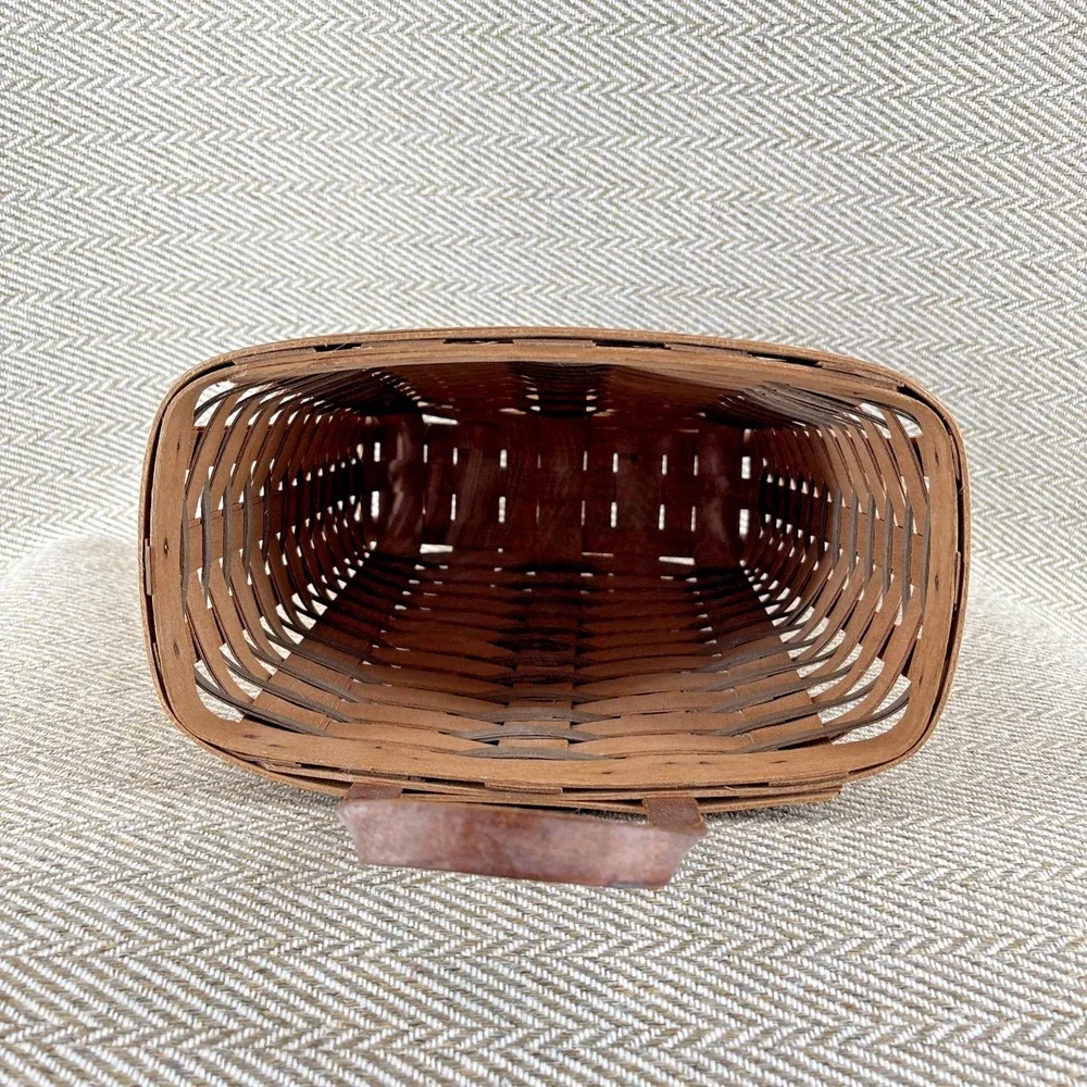 Longaberger Large Key Basket Wall Hanger Green Stripes